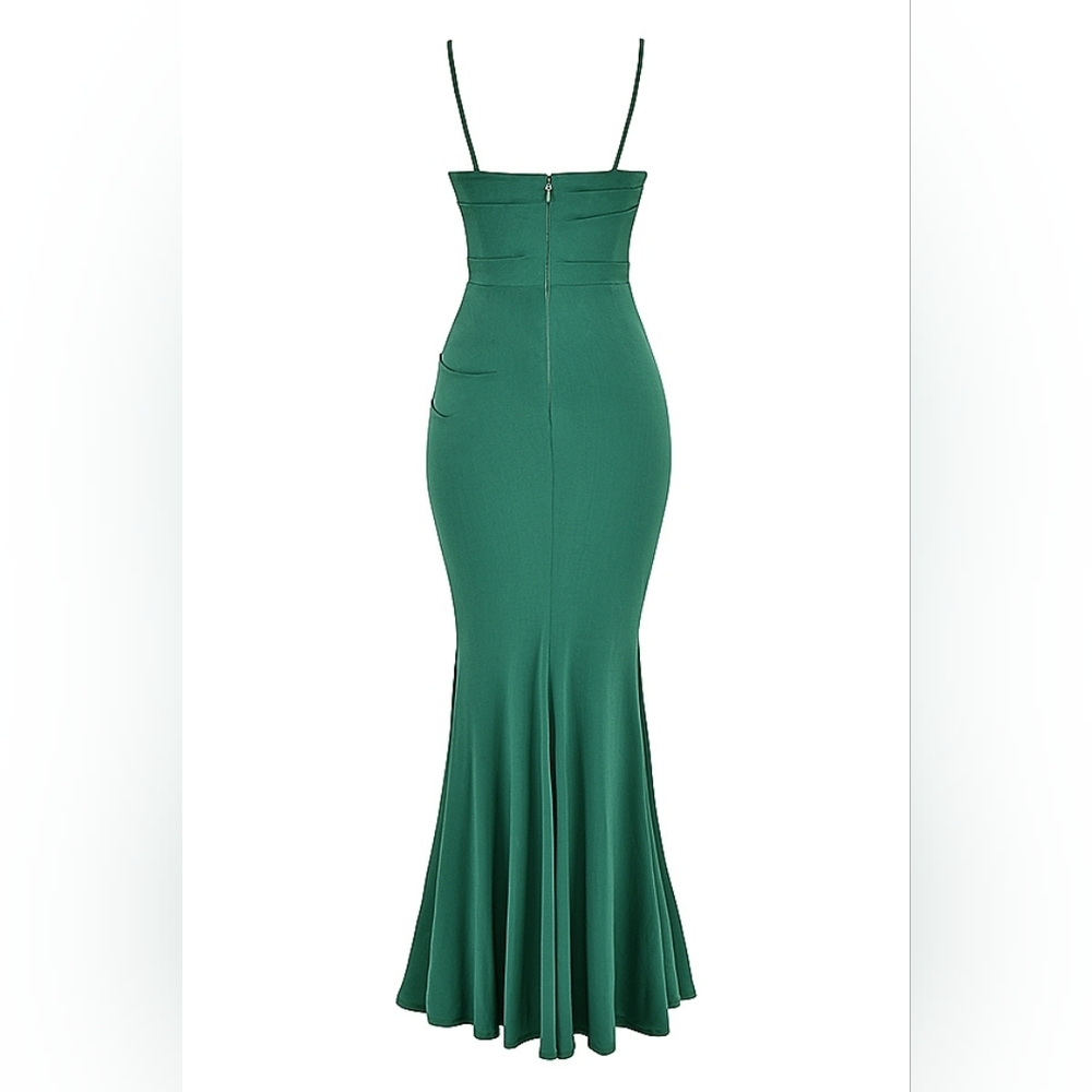 House of CB Emerald Green Maxi Slip Dress - Picture 7 of 15